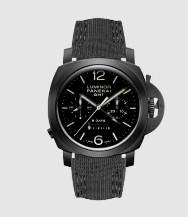 Panerai Luminor Chrono Monopulsante 8 Days GMT 44mm Replica Watch PAM00317 RECYCLED PET BLACK